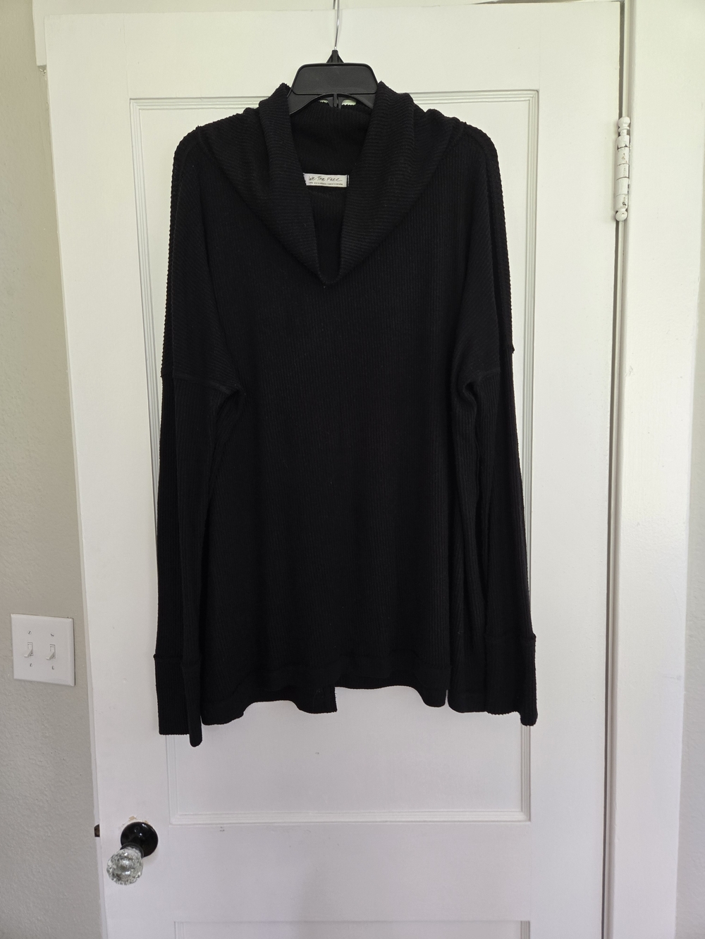 We The Free Black Cowl Neck Tunic Sweater
